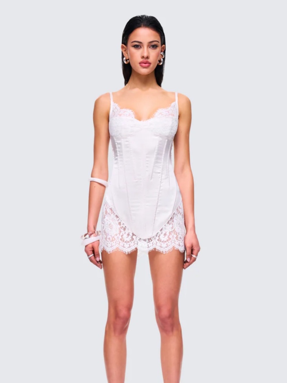 Finesse Rosie White Corset Dress